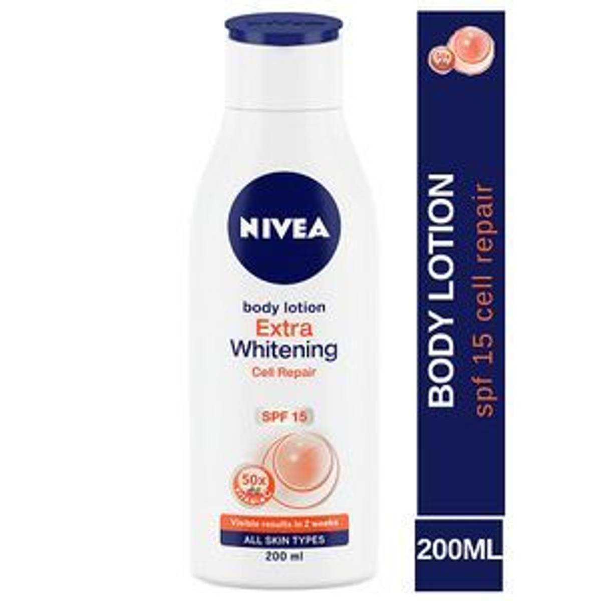 Nivea Body Lotion Extra Whitening Cell Repair 200ml , 40Rs Off